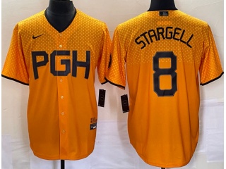 Pittsburgh Pirates #8 Willie Stargell City Cool Base Jersey Yellow
