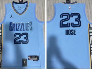 Jordan Memphis Grizzlies #23 Derrick Rose 2022-23 Jersey Baby Blue