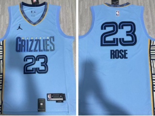 Jordan Memphis Grizzlies #23 Derrick Rose 2022-23 Jersey Baby Blue 