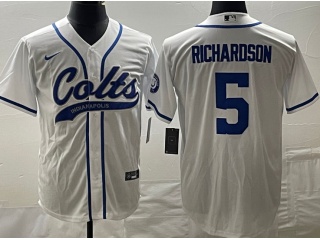Indianapolis Colts #5 Anthony Richardson Baseball Jersey White