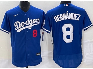 Los Angeles Dodgers #8 Kike Hernandez flexbase Jersey Blue 