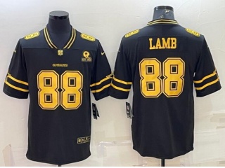 Dallas Cowboys #88 CeeDee Lamb Limited Jersey Black Golden 3rd