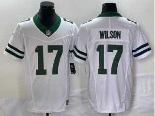 New York Jets #17 Garrett Wilson Legacy Vapor F.U.S.E. Limited Jersey White