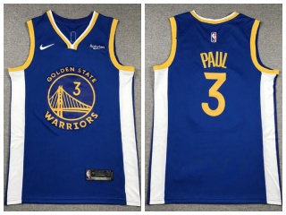 Golden State Warriors #3 Chris Paul Jersey Blue