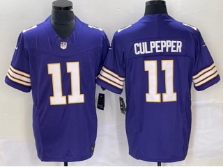 Minnesota Vikings #11 Daunte Culpepper Throwback Limited Jersey Purple