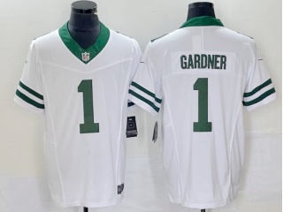 New York Jets #1 Sauce Gardner Legacy Vapor F.U.S.E. Limited Jersey White