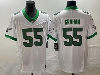 Philadelphia Eagles #55 Brandon Graham Throwback Limited Jersey White