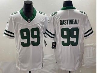 New York Jets #99 Mark Gastineau Throwback Limited Jersey White