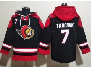 Ottawa Senators #7 Brady Tkachuk Hoodie Black