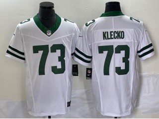 New York Jets #73 Joe Klecko Throwback Limited Jersey White