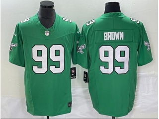 Philadelphia Eagles #99 Jerome Brown Throwback Limited Jersey Green