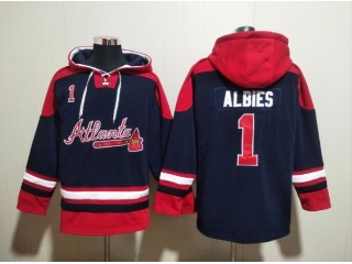 Atlanta Braves #1 Ozzie Albies Hoodie Blue