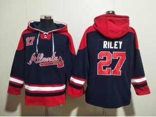 Atlanta Braves #27 Austin Riley Hoodie Blue