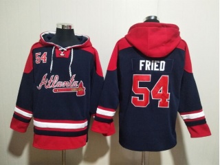 Atlanta Braves #54 Max Fried Hoodie Blue