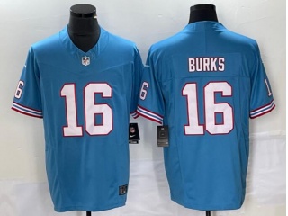 Tennessee Titans #16 Treylon Burks Throwback Vapor F.U.S.E. Limited Jersey Baby Blue