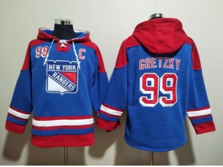 New York Rangers #99 Wayne Gretzky Hoodie Blue