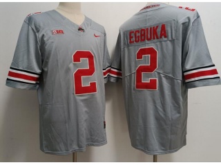 Ohio State Buckeyes #2 Emeka Egbuka Limited Jersey Grey