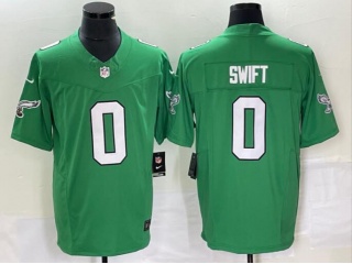 Philadelphia Eagles #0 D'Andre Swift Throwback Limited Jersey Green