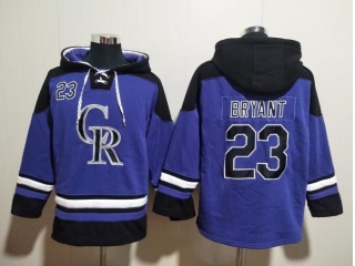 Colorado Rockies #23 Kris Bryant Hoodie Purple