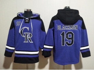 Colorado Rockies #19 Charlie Blackmon Hoodie Purple