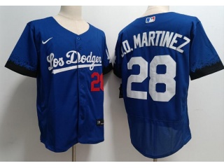 Los Angeles Dodgers #28 J.D. Martinez Flexbase Jersey Blue City