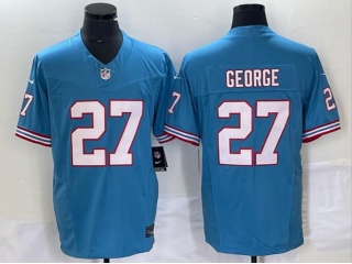 Tennessee Titans #27 Eddie George Throwback Vapor F.U.S.E. Limited Jersey Baby Blue