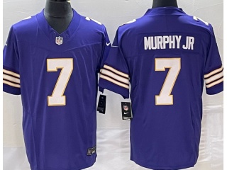 Minnesota Vikings #7 Byron Murphy Jr Throwback Limited Jersey Purple