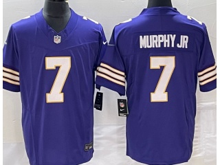 Minnesota Vikings #7 Byron Murphy Jr Throwback Limited Jersey Purple 