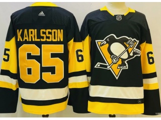  Pittsburgh Penguins #65 Erik Karlsson Jersey Black