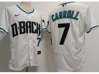Arizona Diamondbacks #7 Corbin Carroll With Green Number Flexbase Jersey White