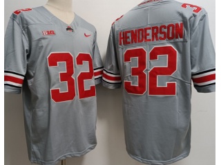 Ohio State Buckeyes #32 TreVeyon Henderson Limited Jersey Grey