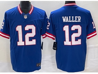 New York Giants #12 Darren Waller Throwback Vapor F.U.S.E. Limited Jersey Blue