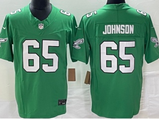 Philadelphia Eagles #65 Lane Johnson Vapor F.U.S.E. Limited Jersey Kelly Green