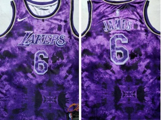 Los Angeles Lakers #6 LeBron James Select Series Swingman Jersey Purple