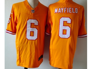 Tampa Bay Buccaneers #6 Baker Mayfield Throwback Limited Jersey Orange