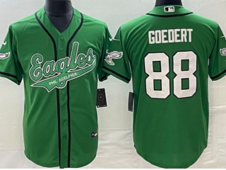 Philadelphia Eagles #88 Dallas Goedert Baseball Jersey Kelly Green