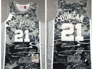 San Antonio Spurs #21 Tim Duncan Rabit Year Jersey Grey 