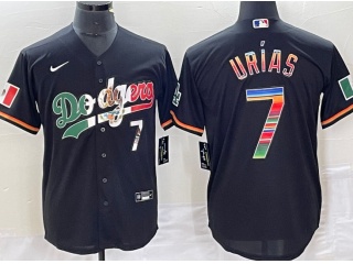 Los Angeles Dodgers #7 Julio Urias Dodgers Jersey Black 
