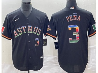 Houston Astros #3 Jeremy Pena Rainbow Jersey Black
