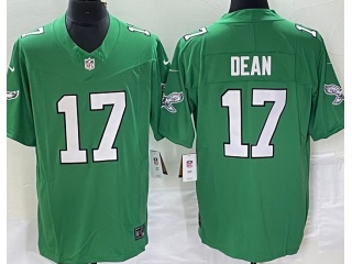 Philadelphia Eagles #17 Nakobe Dean Vapor F.U.S.E. Limited Jersey Kelly Green