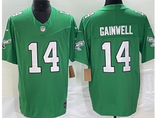 Philadelphia Eagles #14 Kenneth Gainwell Vapor F.U.S.E. Limited Jersey Kelly Green 