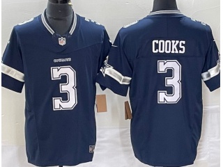 Dallas Cowboys #3 Brandin Cooks Vapor F.U.S.E. Limited Jersey Blue 