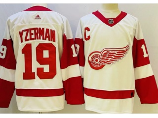 Adidas Detroit Red Wings #19 Steve Yzerman Hockey Jersey White