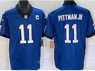 Indianapolis Colts #11 Michael Pittman Jr. Throwback Limited Jersey Blue