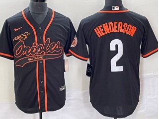 Baltimore Orioles #2 Gunnar Henderson Baseball Jersey Black 