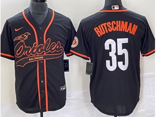 Baltimore Orioles #35 Adley Rutschman Baseball Jersey Black