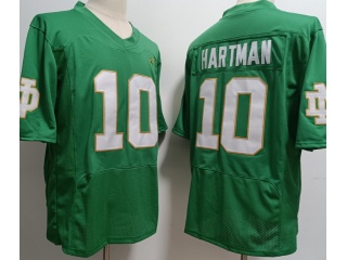 Norte Dame Fighting Irish #10 Sam Hartman Jersey Green