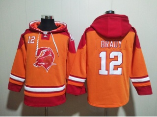 Tampa Bay Buccaneers #12 Tom Brady Hoodies Orange