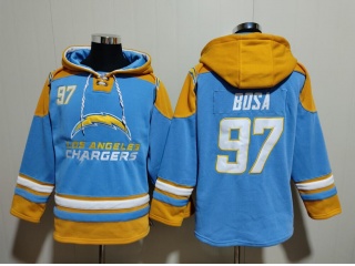 Los Angeles Chargers #97 Joey Bosa Hoodie Baby Blue