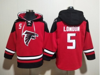 Atlanta Falcons #5 Drake London Hoodies Red